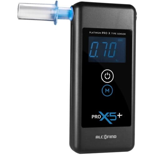 Alkomat PRO x-5 z platynowym sensorem marki AlcoFind + kalibracje