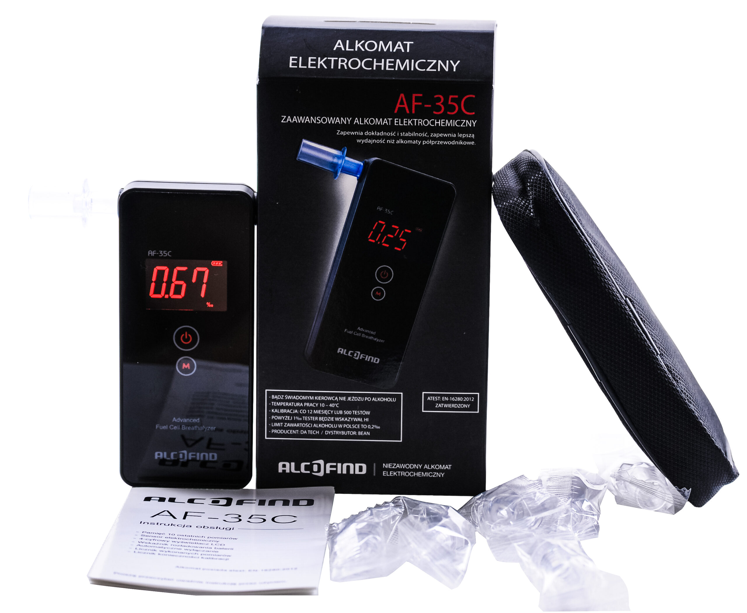 Alkomat elektrochemiczny AlcoFind AF-35C + certyfikat - obrazek 6