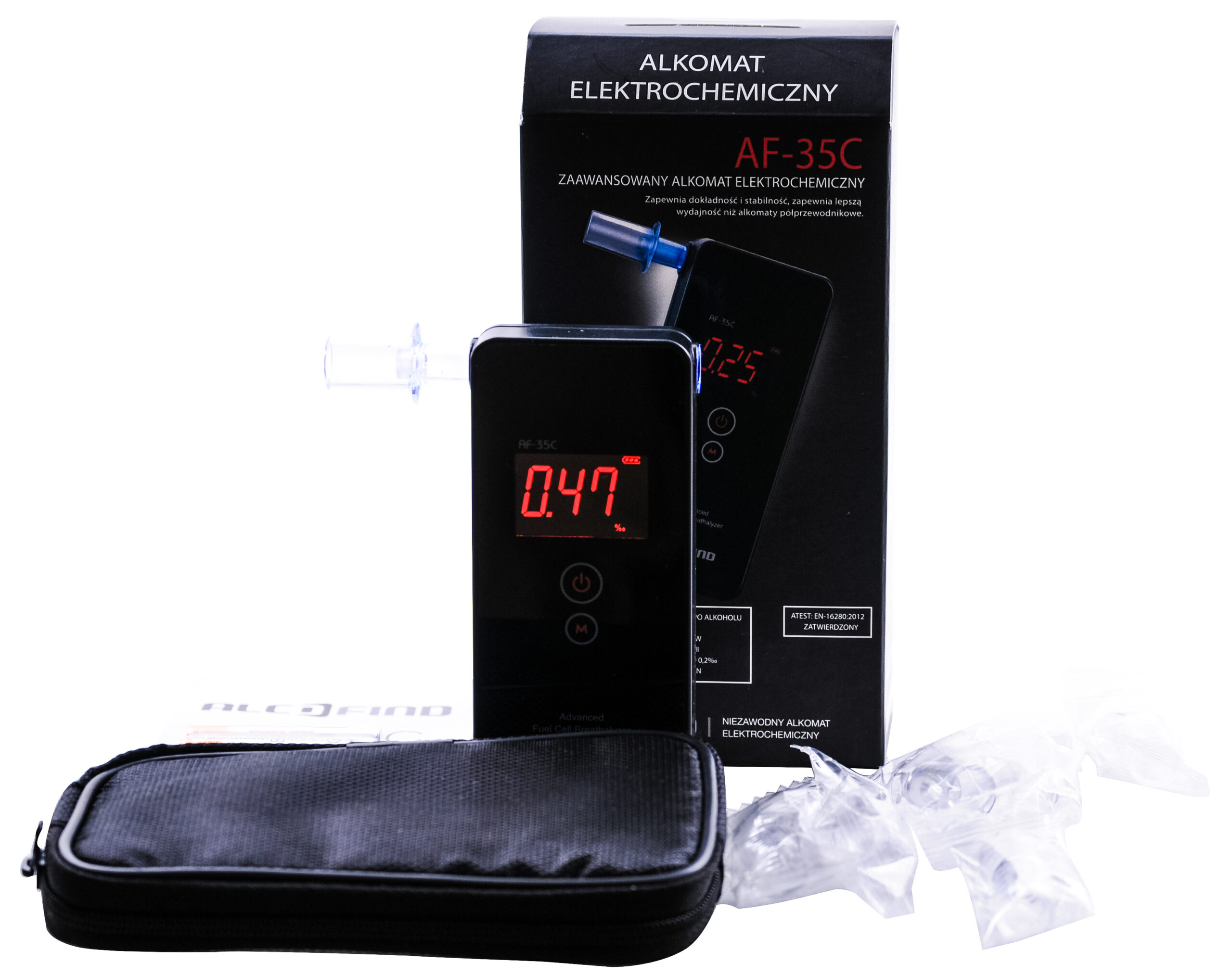 Alkomat elektrochemiczny AlcoFind AF-35C + certyfikat - obrazek 8