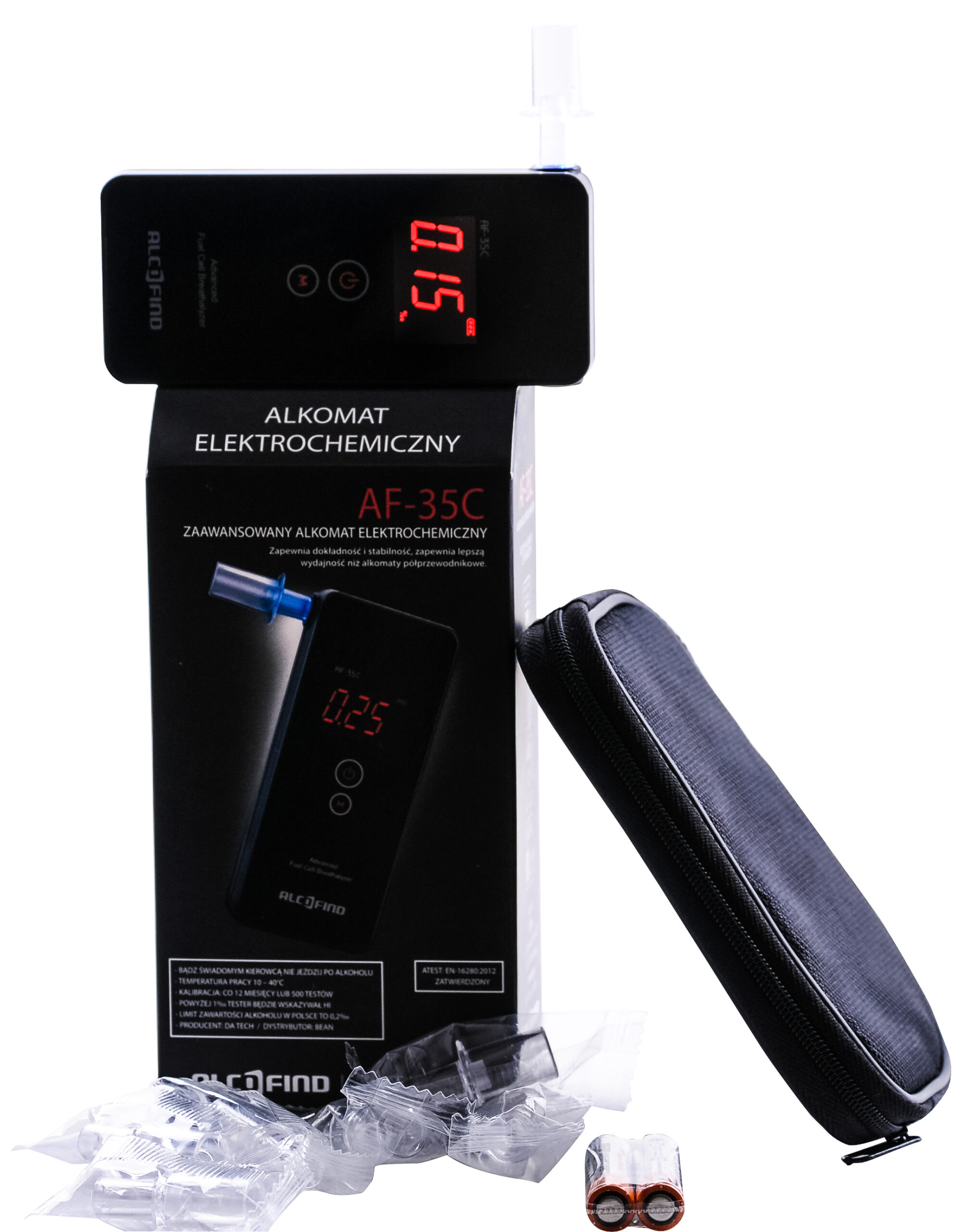 Alkomat elektrochemiczny AlcoFind AF-35C + certyfikat - obrazek 10