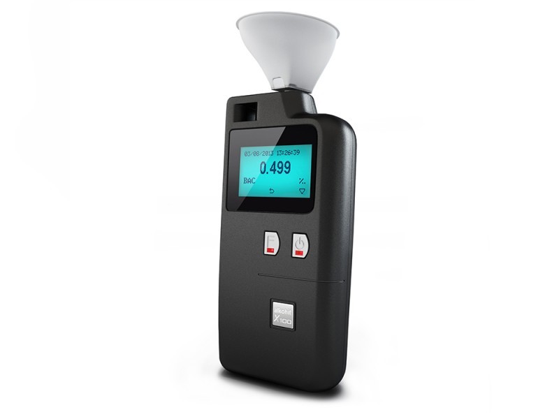 Alkomat elektrochemiczny Alkohit X100 + skrzyneczka aluminiowa - obrazek 3